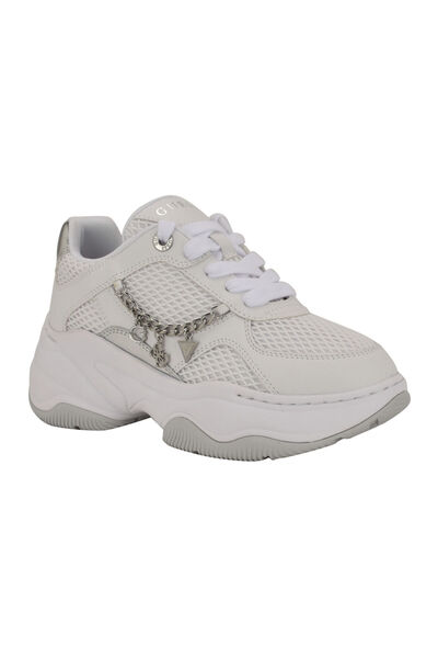 Guess Harpaa Lace Up Chain Link Charm Platform Sneaker