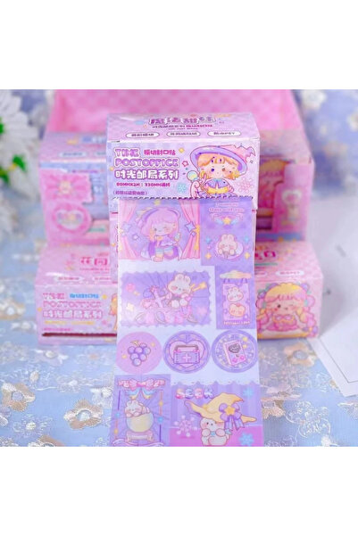 UĞURDAN Rulo PET Sticker Seti Sevimli Pastel Desenli Suya Dayanıklı Etiket Ru...