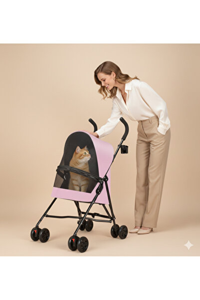 Tasma Market Pratik Katlanabilir Kedi Köpek Taşıma Arabası - Ultra Hafif 3.8 ...