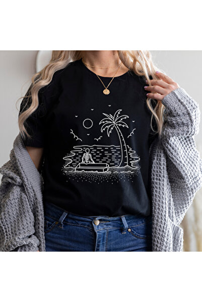 Kartier Tricou Dama Negru Beach Chill Out