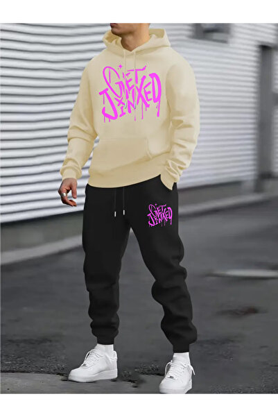 CLASSY.MODA طقم هودي وبنطلون Calle 00 Deluxe Edition 3 من قماش الشيروندالو