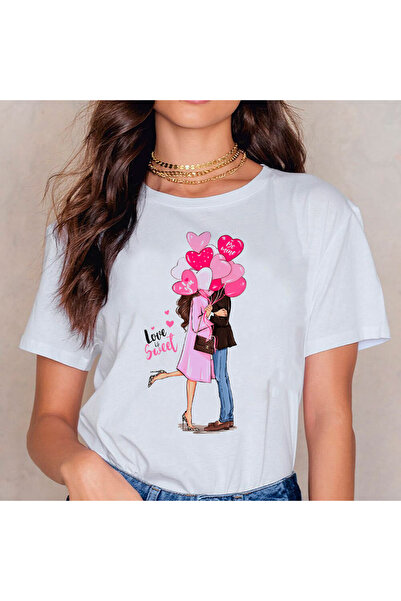 Kartier Tricou Dama Alb Love is sweet