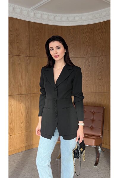 HAZELANNA Segmented Black Premium Jacket