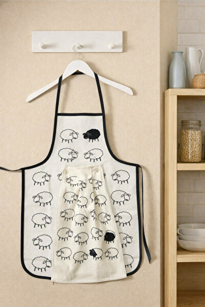 ÇIQRIK HOME Luxury Gel Base Liquid-Proof Kitchen Apron with Towel