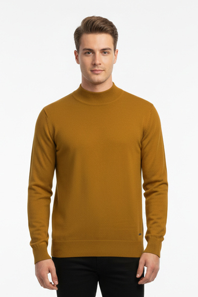 Pulltonic Men's Half Turtleneck Solid Sweater