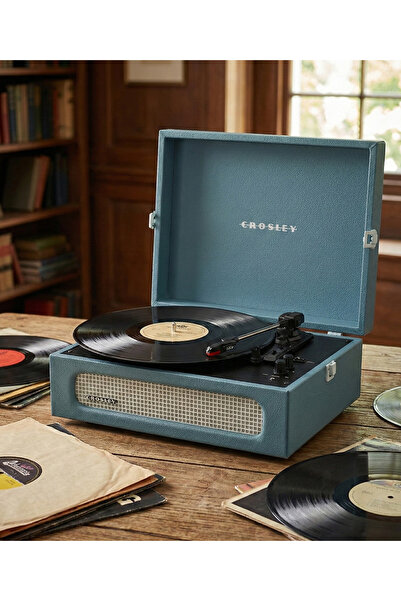 CROSLEY Voyager Renkli Bluetoothlu Dahili Hoparlörlü 3 Devirli Retro Pikap Pl...