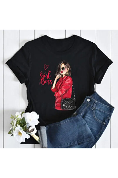 Kartier Black Women's T-Shirt Girl BossHeart