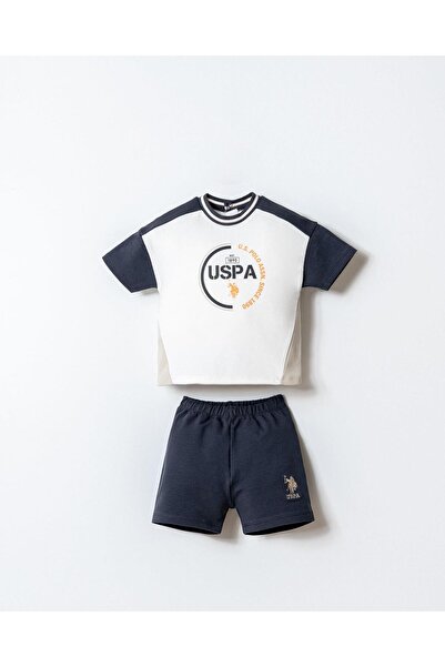 U.S. Polo Assn. Us Polo Assn. Baby Boy Top and Bottom Set – Short Sleeve T-Sh...