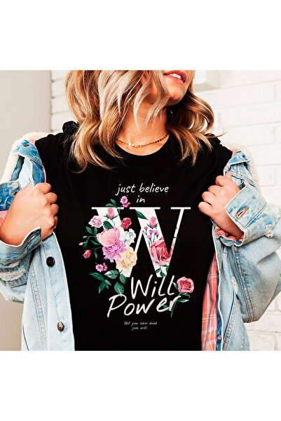 Kartier Tricou Dama Negru The will to power