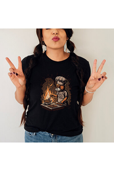 Kartier Tricou Dama Negru Hot Dog