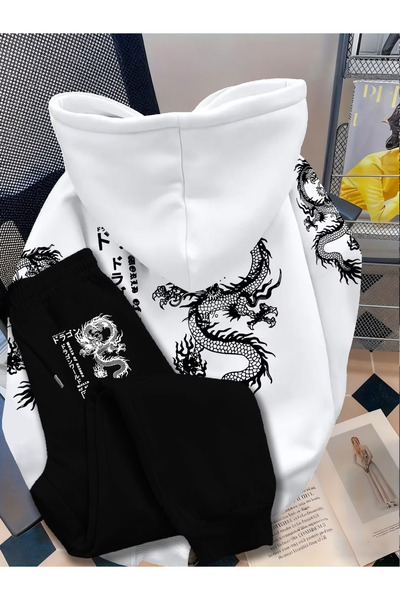 CLASSY.MODA سلسلة ملابس هودي كبيرة الحجم من كالي 00 بريميوم بثلاثة خيوط وتطريز