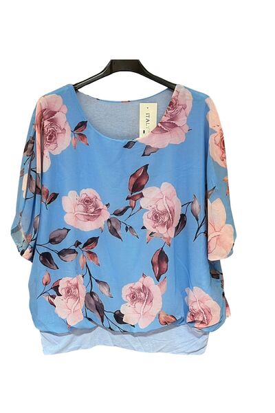ihaoo WOMEN'S FLORAL BLOUSE