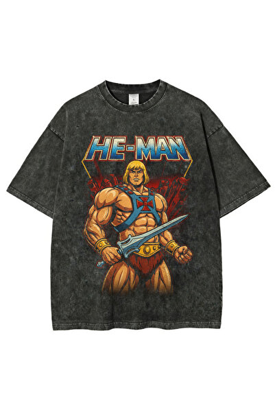 Touz Moda Nostalgic Cartoon Printed Washable T-Shirt