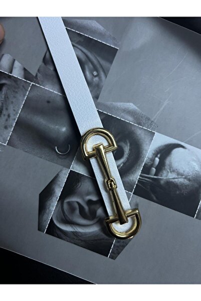 Luminos Butik Long Buckle White Thin Women's Belt Jacket Belt, Women's Belt, ...