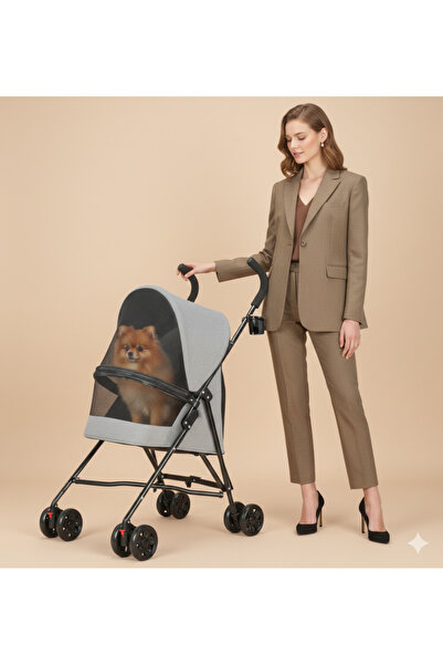 Tasma Market Pratik Katlanabilir Kedi Köpek Taşıma Arabası - Ultra Hafif 3.8 ...