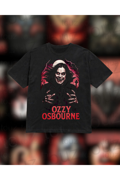 Touz Moda Metal Music Design Printed Unisex Oversize T-Shirt