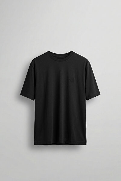 ablukaonline Tricou de bază pentru bărbați, cu croială relaxată, textură moal...