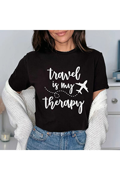 Kartier Tricou Dama Negru Travel Therapy