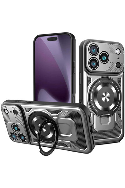 Techsuit Case for iPhone 17 Pro - RuggedCam - Gray