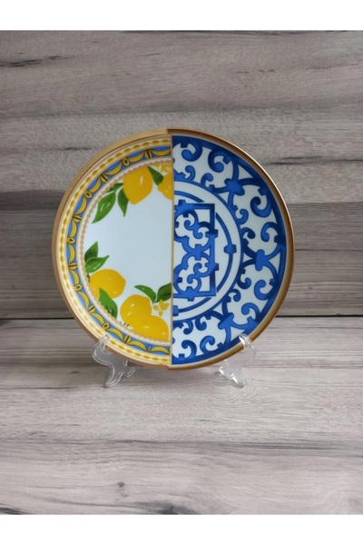 Konyax PASTA TABAĞI SET PORSELEN 6 KİŞİLİK LEMONE