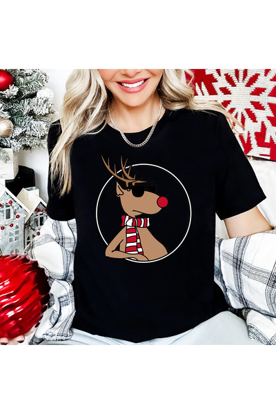 Kartier Women's T-Shirt Black Cool Rudolf