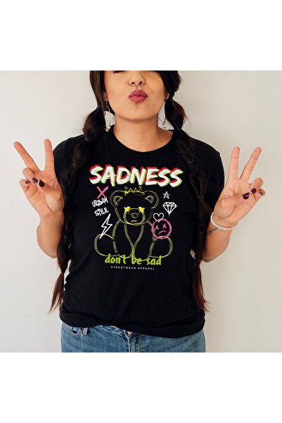 Kartier Tricou Dama Negru Don't Be Sad