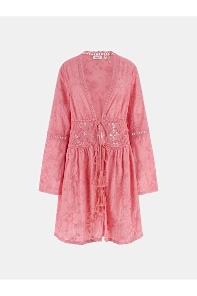 Guess Open-work embroidery kimono