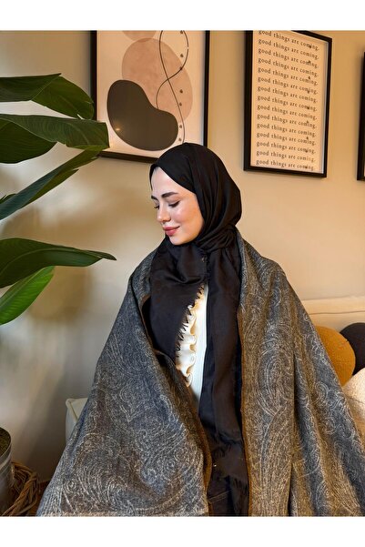 diorel Etro Pattern Cashmere Shoulder Shawl - Smoked