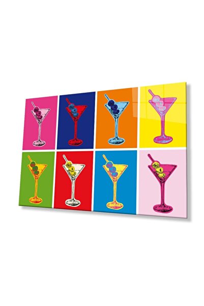 idealizbiz Pahare colorate Sticlă temperată durabilă de 4 mm pentru pictură p...