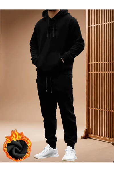 bellanova Sila Trend Ultra Warm 3 Threaded Yarn Unisex Hoodie Set