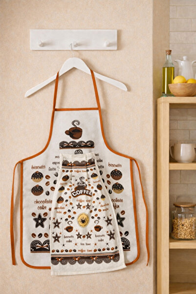 ÇIQRIK HOME Luxury Gel Base Liquid-Proof Kitchen Apron with Towel