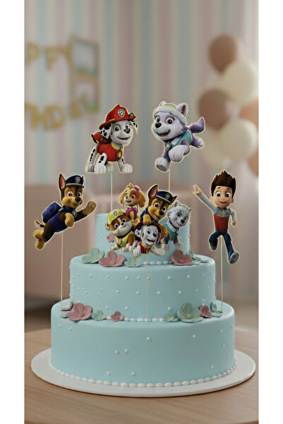 party world مجموعة باو باترول لوكس باستا كورداني المكونة من 5 قطع لتزيين حفلا...