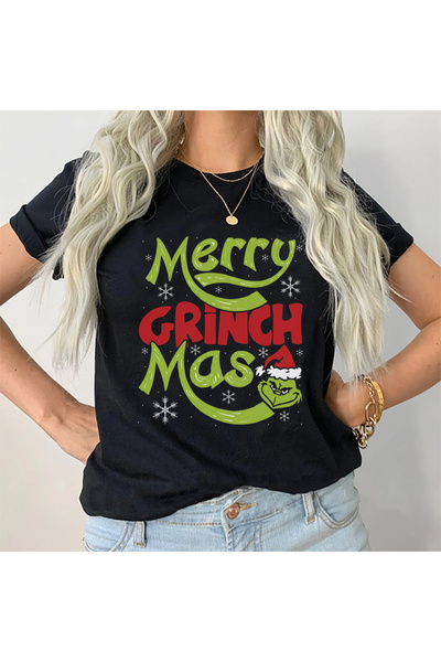 Kartier Tricou Dama Negru Grinch Mas