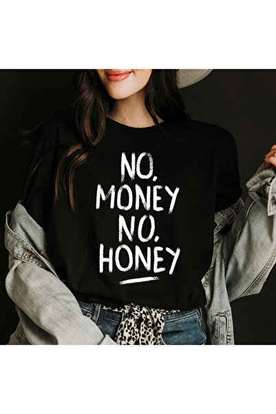Kartier Tricou Dama Negru No Money