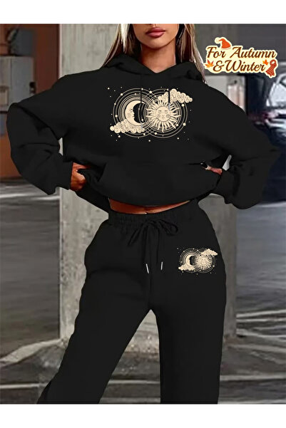 CLASSY.MODA Calle 00 Winter Special Series - Set de hanorace din țesătură gro...