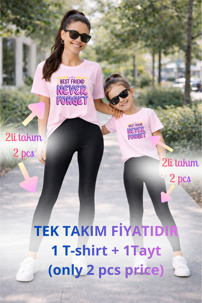 genosha Mother Daughter Mama Min Toparlayıcı Tayt T-Shirt Combination Single ...