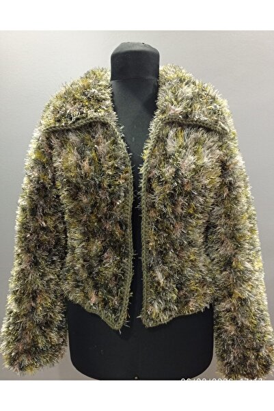 ELACA KADIN EL ÖRGÜSÜ PELUŞ CEKET