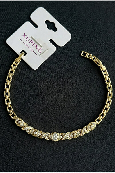 Modacaprea Xuping 14K Sonsuzluk Taşlı Kadın Bileklik – 17+2 cm | Altın Renk K...