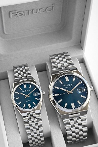 Ferrucci Couple Lover's Watch Steel Band 3 Atm Water Resistant Wristwatch Vs....