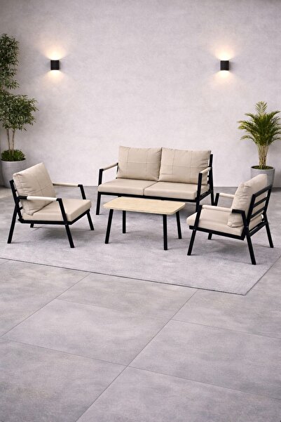 MB GARDEN FURNITURE DREAM Balkon, Bahçe Takımı, Cafe, Metal Kanepe, Koltuk Ta...