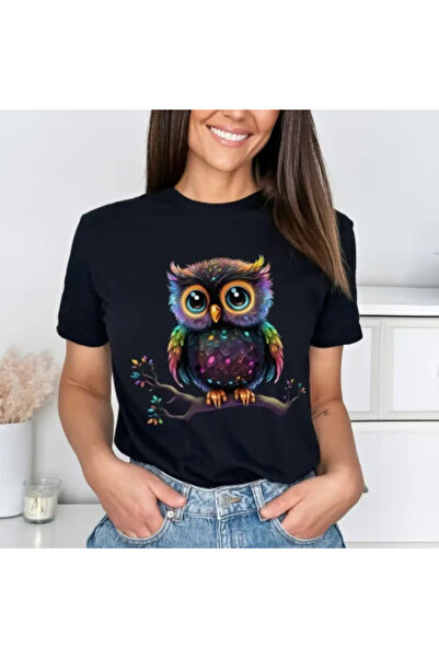 Kartier Tricou Dama Mystic Owl Wear, Negru,