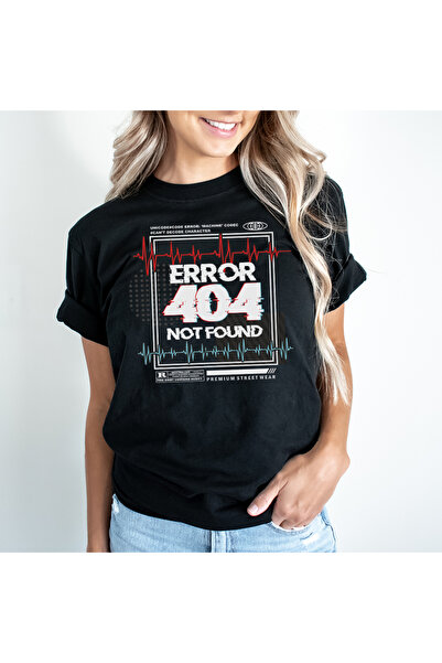 Kartier Tricou Dama Negru Error 404