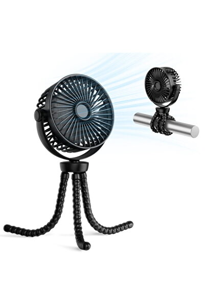 Techsuit Mini ventilator pentru cărucior, 4000mAh - (VP1) - Negru