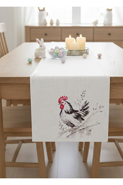 Markaev Easter Horoz Cotton Table Runner 0112– 50X150 cm