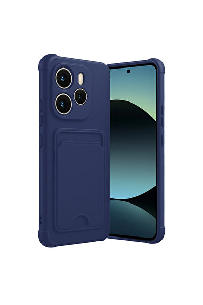 eco port Redmi Note 14 4G كلفن بطاقة الأعمال سيليكون - أزرق داكن