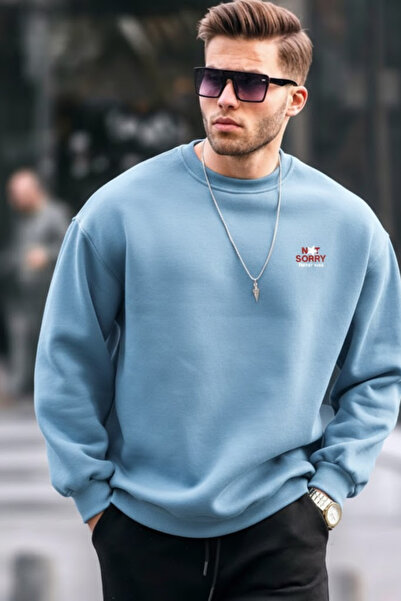 COMBİNE MİCHAİL Ανδρικό φούτερ Not Sorry με στάμπα B.Blue