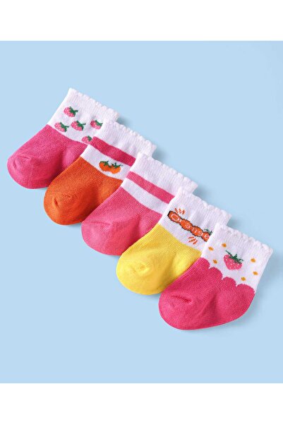Cute Walk by Babyhug جوارب قطنية محبوكة مضادة للبكتيريا بطول الكاحل، بتصميم ف...