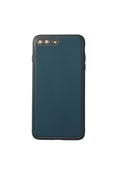 eco port غطاء سيليكون من جلد الكوكو لجهاز iPhone 7 Plus - أزرق