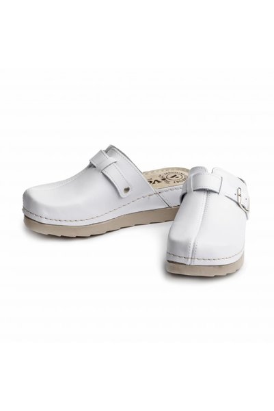 VESNA Saboți din piele 343 albi