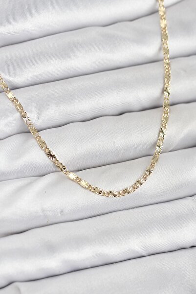 Clariss CM 14K Gold Renk Lazerli Zincir Model Kadın Kolye